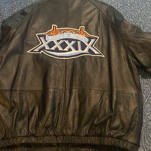 Retro Super Bowl XXXIX leather Coors Light men’s jacket